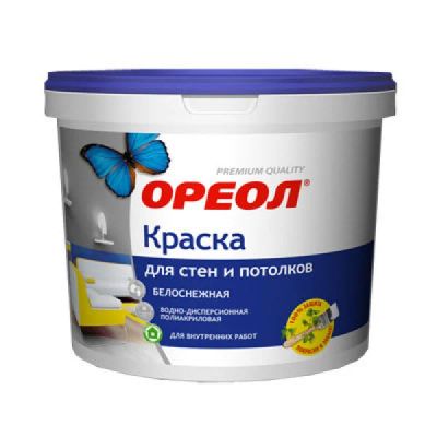 Лот: 13920030. Фото: 1. ОРЕОЛ краска ВД д/стен и потолков... Краски, лаки, растворитель