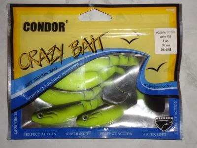 Лот: 3205048. Фото: 1. Виброхвосты "Condor" Crazy Bait... Прикормки, приманки