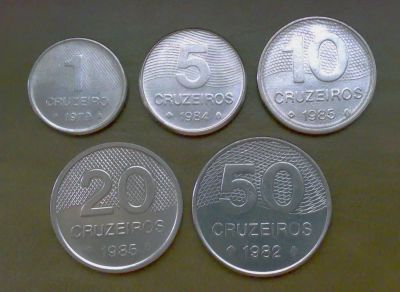 Лот: 8768747. Фото: 1. Бразилия 5 монет 1979-85. Америка