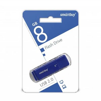 Лот: 14811805. Фото: 1. 8GB накопитель Smartbuy Dock синий. USB-флеш карты