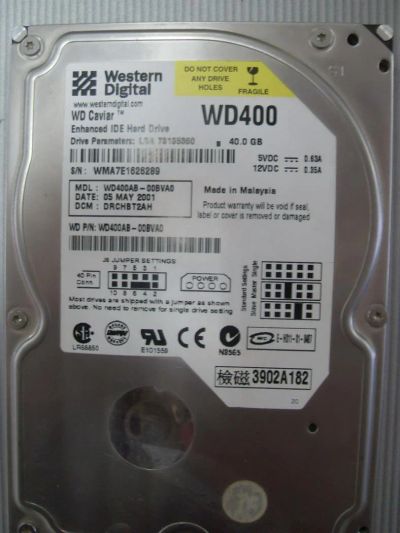 Лот: 3515343. Фото: 1. Жесткий диск Western Digital 40... Жёсткие диски (HDD)