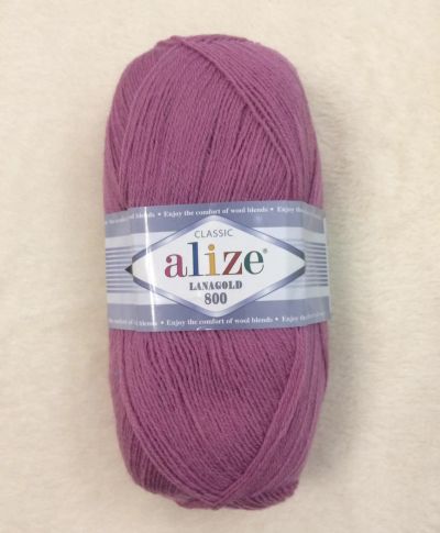 Лот: 12624478. Фото: 1. Пряжа Alize Lanagold 800 49% шерсть... Ткани, нитки, пряжа