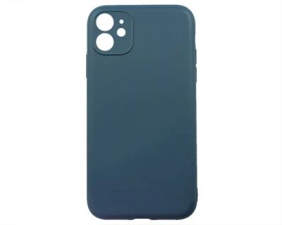 Лот: 20886632. Фото: 1. Чехол iPhone 11 Microfiber (темно-синий... Чехлы, бамперы