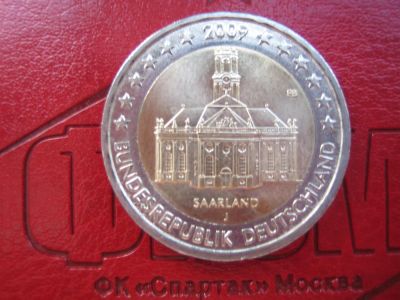 Лот: 3494452. Фото: 1. 2 евро Германия 2009 Саарлэнд... Германия и Австрия