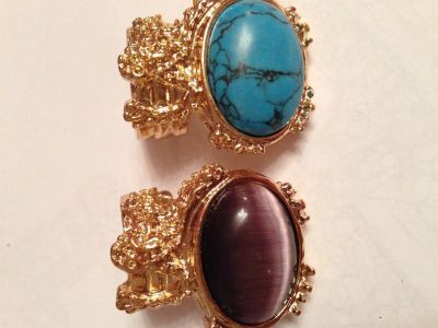Лот: 3848242. Фото: 1. Кольца Yves Saint Laurent. Голубое... Кольца, перстни