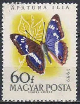 Лот: 21558323. Фото: 1. 1959. Венгрия. Бабочки. н.с... Марки