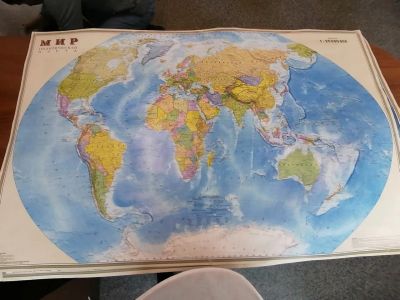 Лот: 15265940. Фото: 1. Карта мира политическая и карта... Карты и путеводители