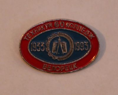 Лот: 10614183. Фото: 1. Значок: Техникум 60 лет колледж... Юбилейные