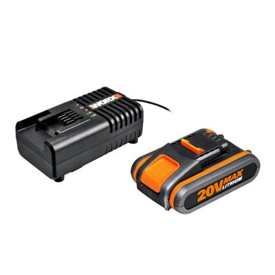 Лот: 24341230. Фото: 1. Комплект WORX WA3601 20V: аккумулятор... Зарядные устройства, блоки питания для бытовой техники