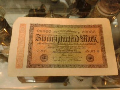 Лот: 7969708. Фото: 1. 20000 Mark Reichsbanknote 1923... Германия и Австрия