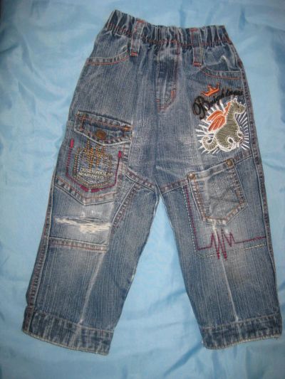 Лот: 7123298. Фото: 1. Новые джинсы рост 90- 96 см, замеры... Брюки, шорты, джинсы