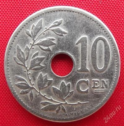 Лот: 2576668. Фото: 1. (№2121/LZ) 10 сантимов 1904 (Бельгия... Европа