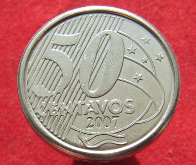 Лот: 15511596. Фото: 1. Бразилия 50 сентаво, 2007г. Остальные страны