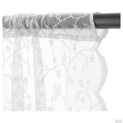 Лот: 13615573. Фото: 1. Тюль, 1 пара, белый, цветок, 145x300... Шторы, тюль