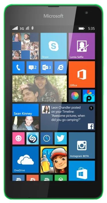 Лот: 6136730. Фото: 1. Microsoft Lumia 535 White/Black. Смартфоны