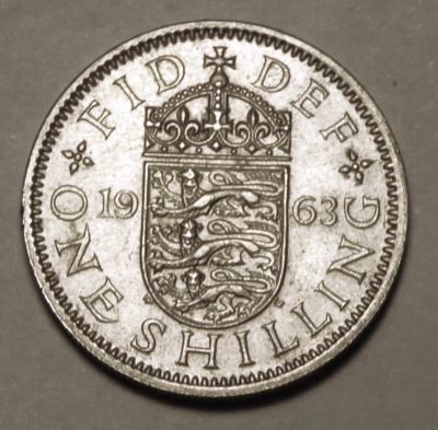 Лот: 3908874. Фото: 1. Великобритания.1 шиллинг 1963... Великобритания и острова
