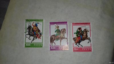 Лот: 13595341. Фото: 1. Марки Венгрия 3 шт Гусары1978. Марки
