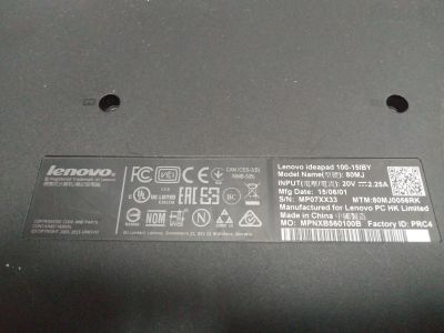 Лот: 14472322. Фото: 1. Ноутбук Lenovo 100-15IBY черный... Ноутбуки