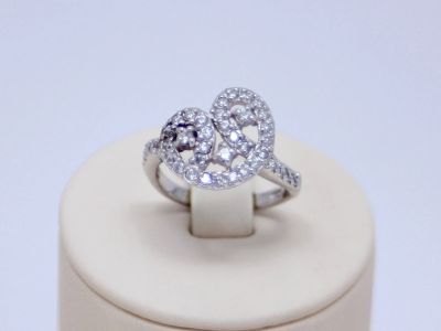 Лот: 14730463. Фото: 1. СЕРЕБРЯНОЕ КОЛЬЦО С ЦИРКОНОМ 3... Кольца, перстни