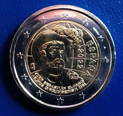 Лот: 19541805. Фото: 1. Испания 2 евро 2022 500 лет первому... Европа