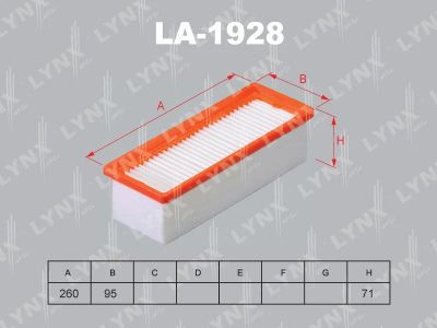 Лот: 13357163. Фото: 1. Lynx LA-1928 Воздушный фильтр. Расходные материалы