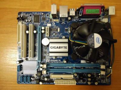 Лот: 7403751. Фото: 1. Gigabyte GA-G41M-ES2L+процессор... Материнские платы