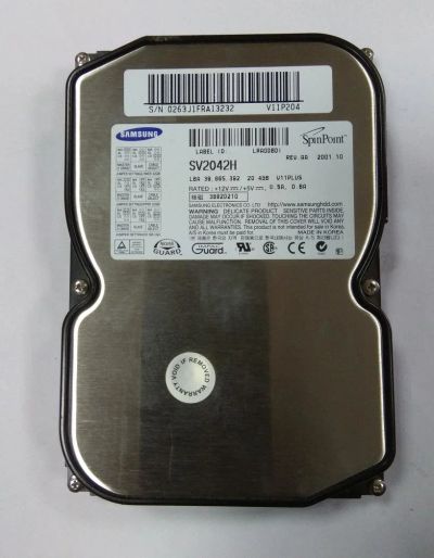 Лот: 11393884. Фото: 1. Жесткий диск Samsung SV2042H... Жёсткие диски (HDD)