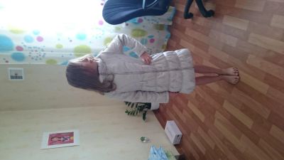 Лот: 6027095. Фото: 1. Пальто бежевое на девочку. Шалуны. Верхняя одежда