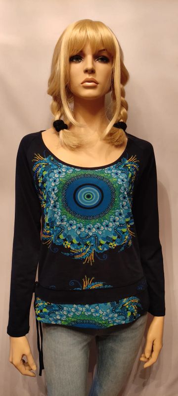 Лот: 25413515. Фото: 1. Черный хлопковый лонгслив Desigual. Блузы, рубашки, водолазки