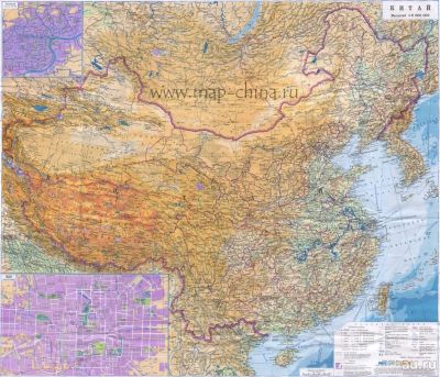 Лот: 9101809. Фото: 1. Карта Китая 100 см. / 100 см. Карты и путеводители