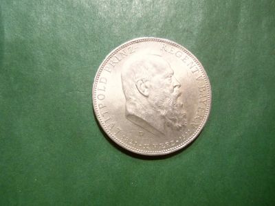 Лот: 24917563. Фото: 1. 5 марок 1911 г. Луитпольд Германия... Германия и Австрия