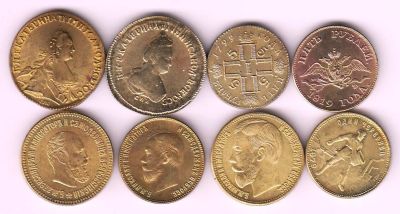 Лот: 11865322. Фото: 1. Копии золотых монет России. Россия до 1917 года