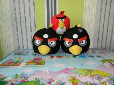 Лот: 3404856. Фото: 1. мягкие игрушки Angry Birds ОБМЕН... Мягкие