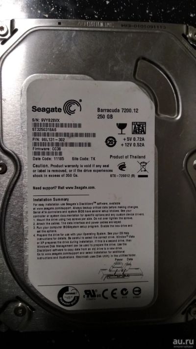 Лот: 13261771. Фото: 1. HDD 250Гб ST3250318AS. Жёсткие диски (HDD)