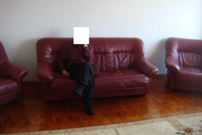Лот: 7744453. Фото: 1. Диван и 2 кресла - КОЖА Финский... Комплекты мягкой мебели