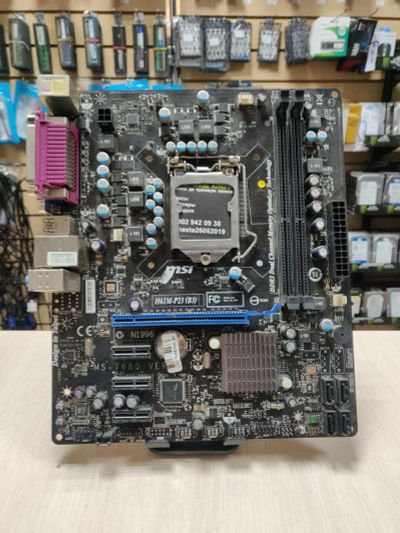 Лот: 20406909. Фото: 1. Мат. плата MSI H61M-P23/H61/LGA1155... Материнские платы