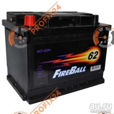 Лот: 13288545. Фото: 1. Аккумулятор FIREBALL 62 А/Ч, Прямая... Аккумуляторы