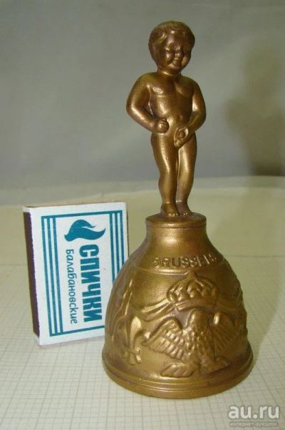 Лот: 13407110. Фото: 1. Колокольчик фигурка Писающий мальчик... Другое (антиквариат)