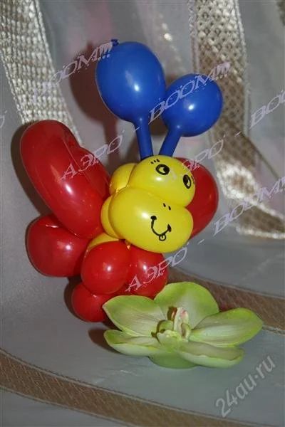 Лот: 1654875. Фото: 1. Бабочка. (мотылек) из воздушных... Другое (ручная работа)