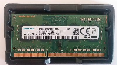 Лот: 17281679. Фото: 1. Samsung SO-DIMM DDR3 4Gb (pc-12800... Оперативная память