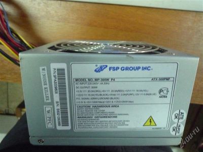 Лот: 1148912. Фото: 1. БП FSP 300W 24+4 1sata+4molex... Корпуса, блоки питания