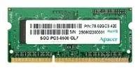 Лот: 1085076. Фото: 1. Apacer SODIMM DDR3 PC-8500 CL7. Оперативная память