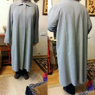 Лот: 10369549. Фото: 1. Пальто серое длинное. Верхняя одежда