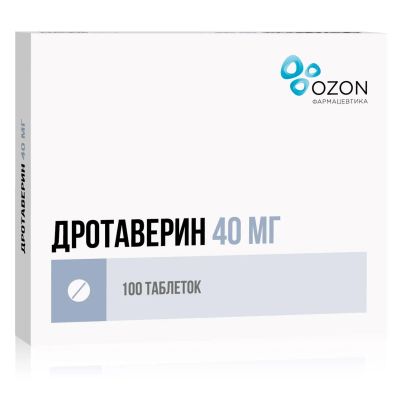 Лот: 23716295. Фото: 1. Дротаверин таб. 40мг №100. Лекарства