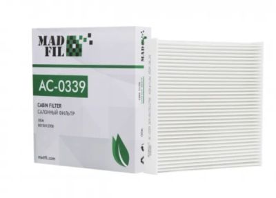 Лот: 25015645. Фото: 1. Салонный фильтр Madfil AC-0339. Расходные материалы