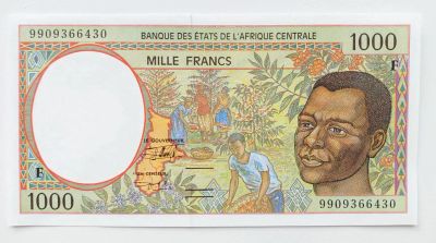 Лот: 20369335. Фото: 1. 1000 франков 1999. Африка. Очень... Африка