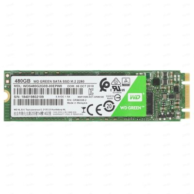 Лот: 17875035. Фото: 1. 480 гб ssd m.2 накопитель wd green... SSD-накопители