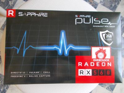 Лот: 11175595. Фото: 1. RX 560 Sapphire Pulse 2G. Видеокарты