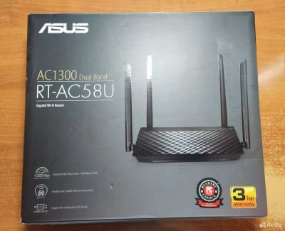 Лот: 24664457. Фото: 1. Роутер Asus RT-AC58U. Маршрутизаторы (роутеры)
