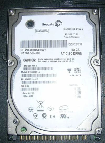 Лот: 2541224. Фото: 1. HDD 2.5" 80 Gb seagate ide. Жёсткие диски (HDD)